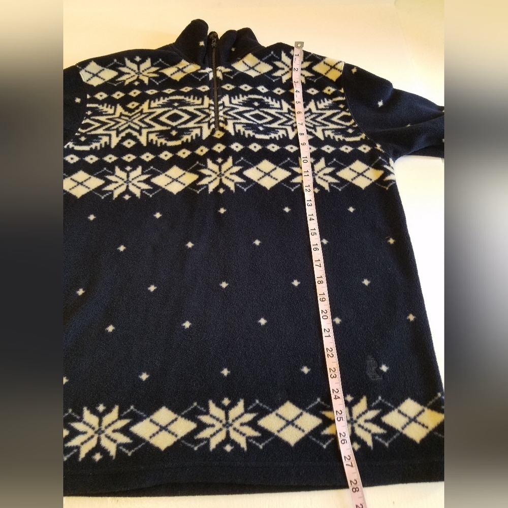 Lauren Ralph Lauren Men's Fleece Fairie Isle Pullover Top Navy Size Medium - Picture 9 of 10